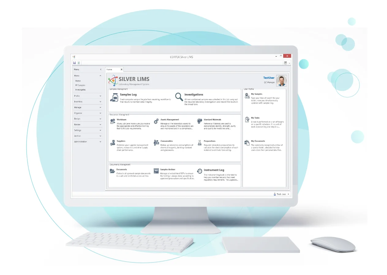 SilverLIMS Dashboard