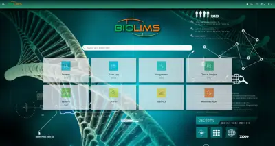 BioLIMS bioanalytical laboratory home screen